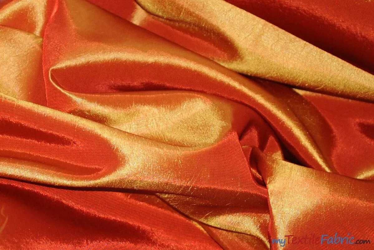 Taffeta Fabric | Two Tone Taffeta Fabric | Non Stretch Taffeta | 60" Wide | Multiple Solid Colors | Continuous Yards |