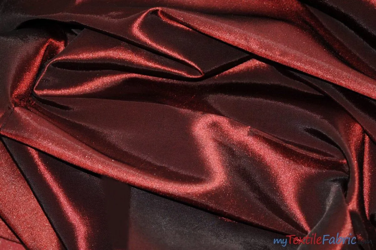 Taffeta Fabric | Two Tone Taffeta Fabric | Non Stretch Taffeta | 60" Wide | Multiple Solid Colors | Continuous Yards |