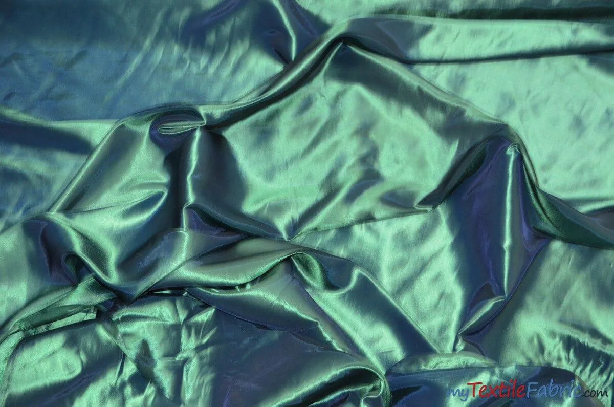 Taffeta Fabric | Two Tone Taffeta Fabric | Non Stretch Taffeta | 60" Wide | Multiple Solid Colors | Continuous Yards |