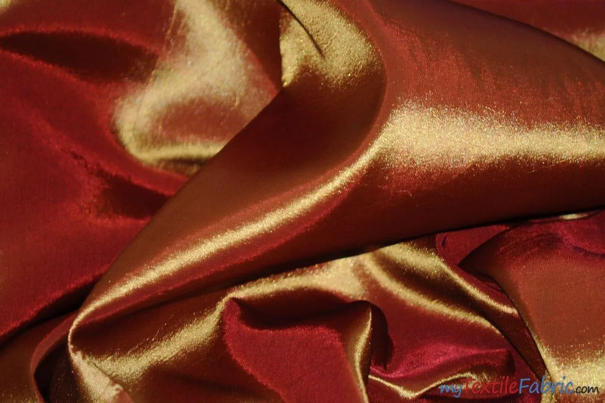 Taffeta Fabric | Two Tone Taffeta Fabric | Non Stretch Taffeta | 60" Wide | Multiple Solid Colors | Continuous Yards |