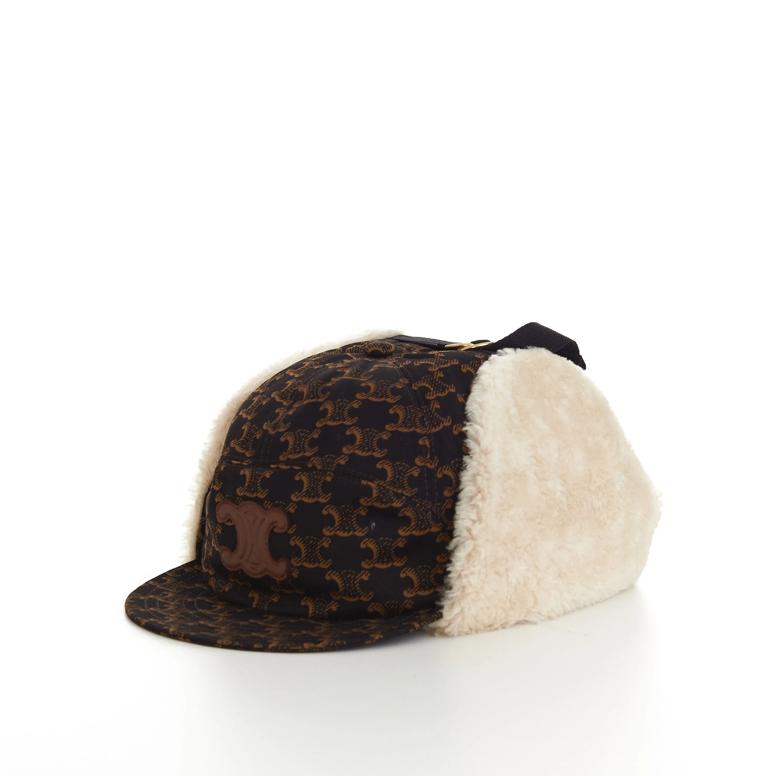 Triomphe Chapka Hat In Brown Monogram Cotton