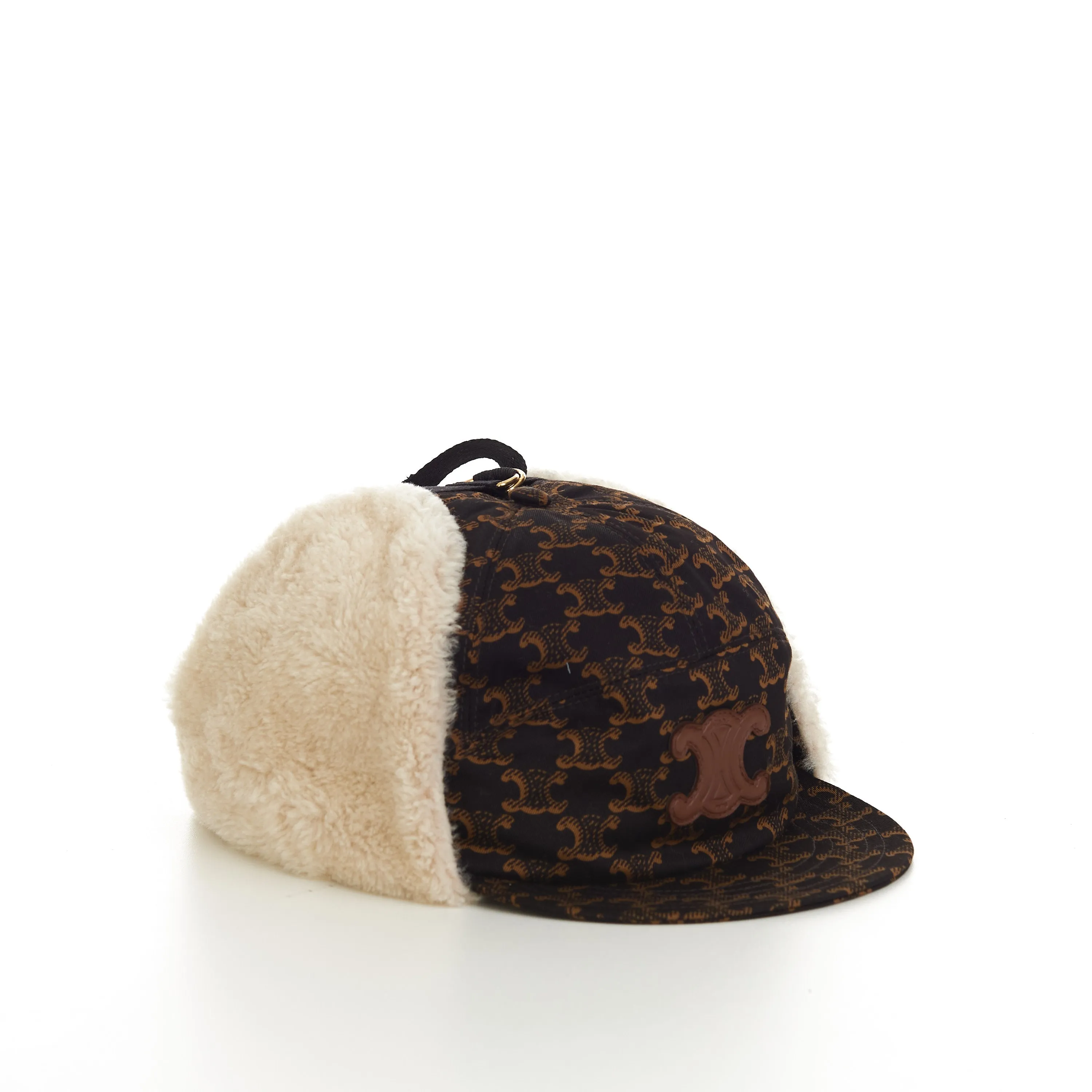 Triomphe Chapka Hat In Brown Monogram Cotton