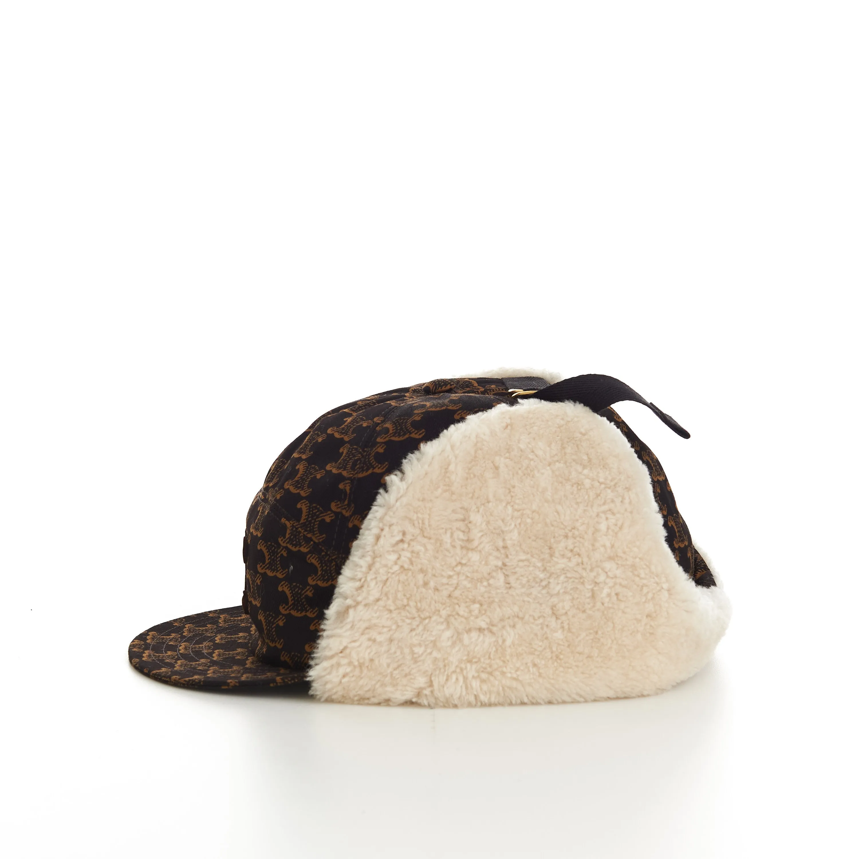 Triomphe Chapka Hat In Brown Monogram Cotton