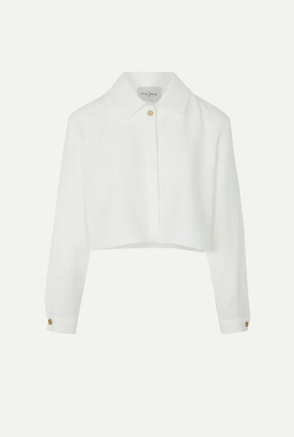 WASTAL cropped linen shirt